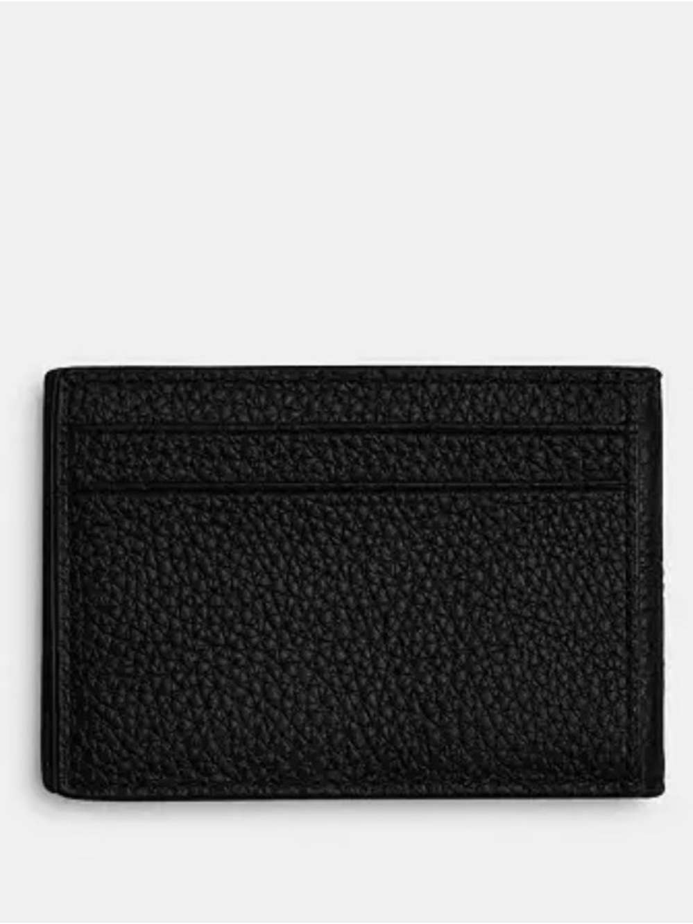 Coach Black Pebble Leather Card Case - Picture 1 of 3